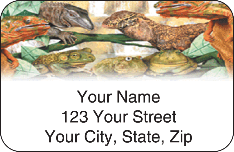 reptilian address labels - click to preview