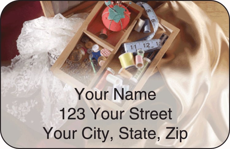 sewing address labels - click to preview