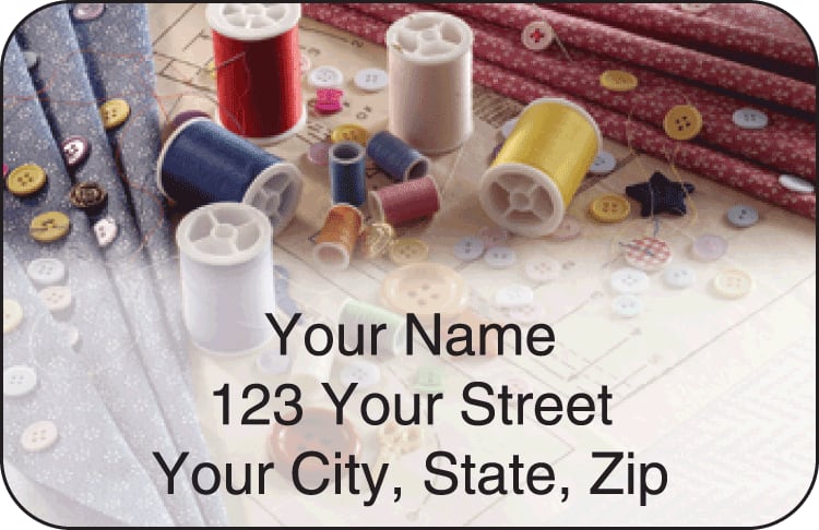 sewing address labels - click to preview