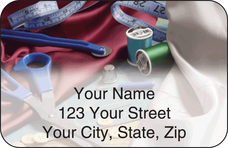 sewing address labels - click to preview