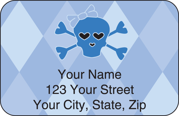 skullies address labels - click to preview