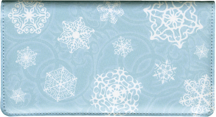 Snowflake Fabric Checkbook Cover - click to view larger image