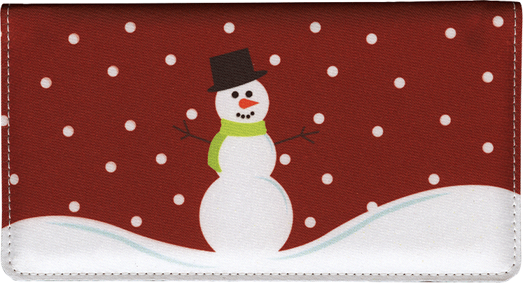Snowman Fabric Checkbook Cover - click to view larger image