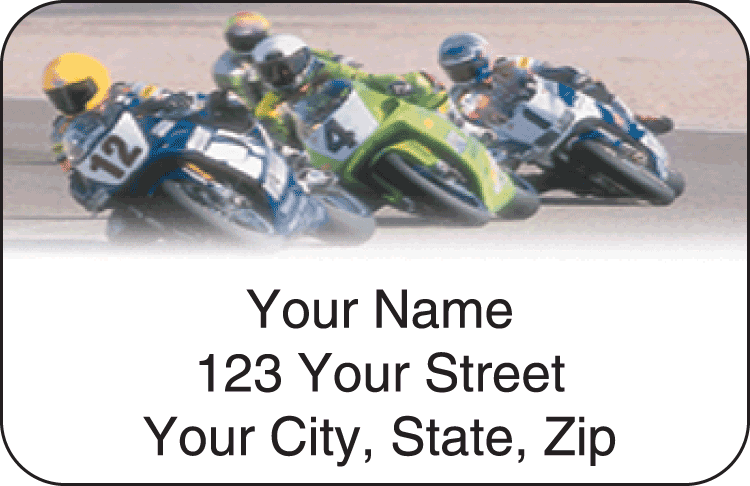 street bike address labels - click to preview