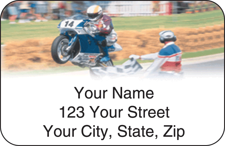 street bike address labels - click to preview