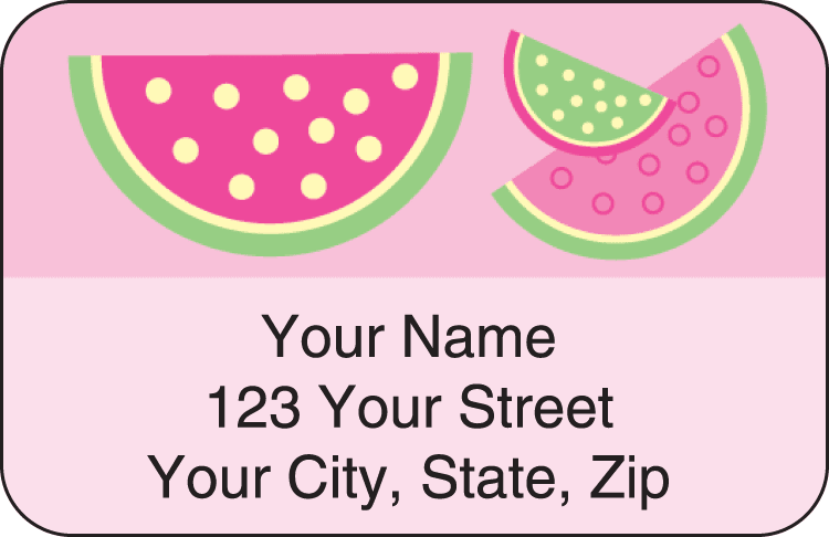 Enlarged view of summer sweets address labels