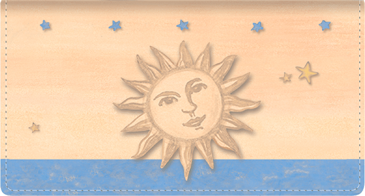 Sun & Moon Fabric Checkbook Cover - click to view larger image