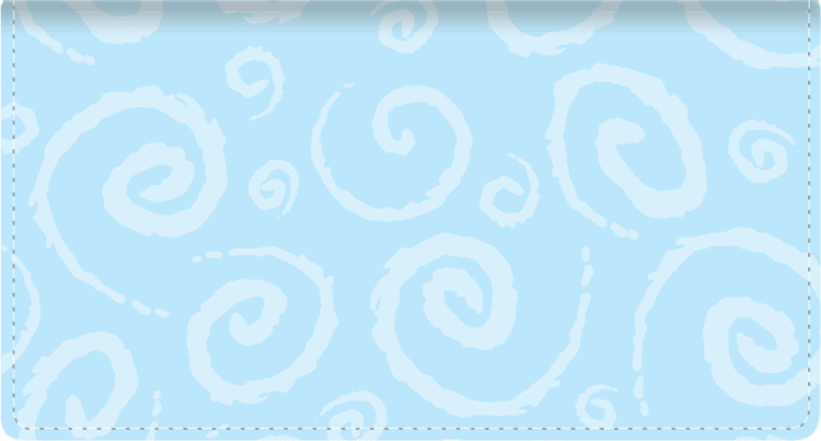 Swirls Fabric Checkbook Cover - click to view larger image