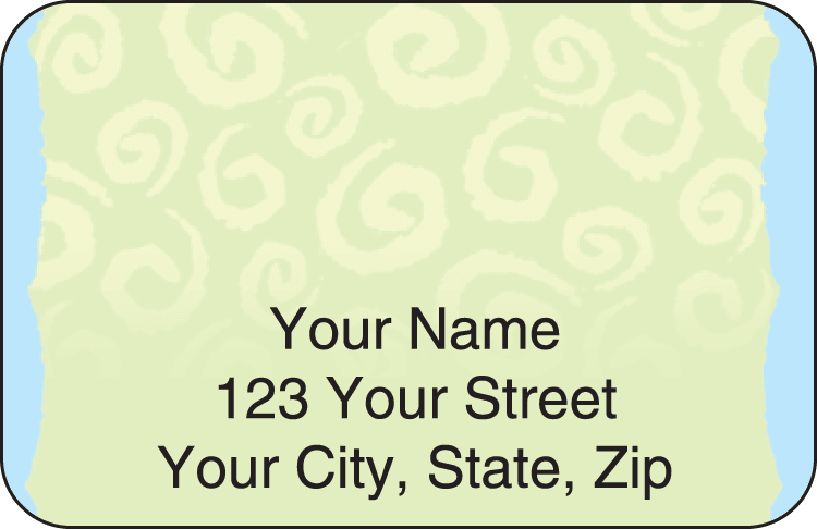 swirls address labels - click to preview