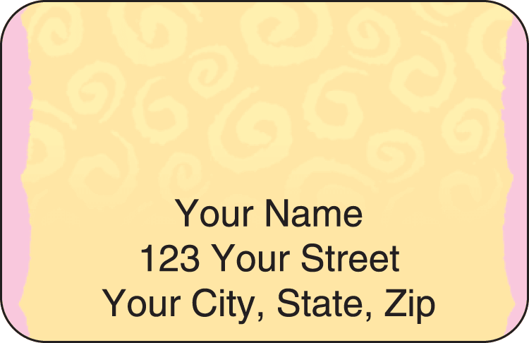 swirls address labels - click to preview