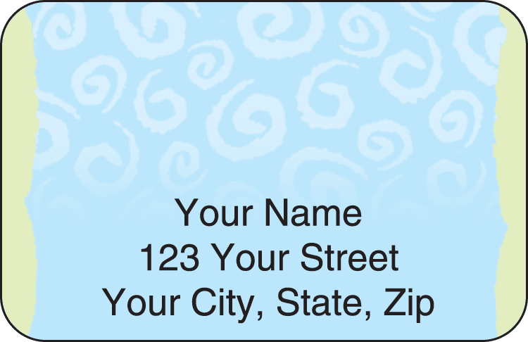 swirls address labels - click to preview