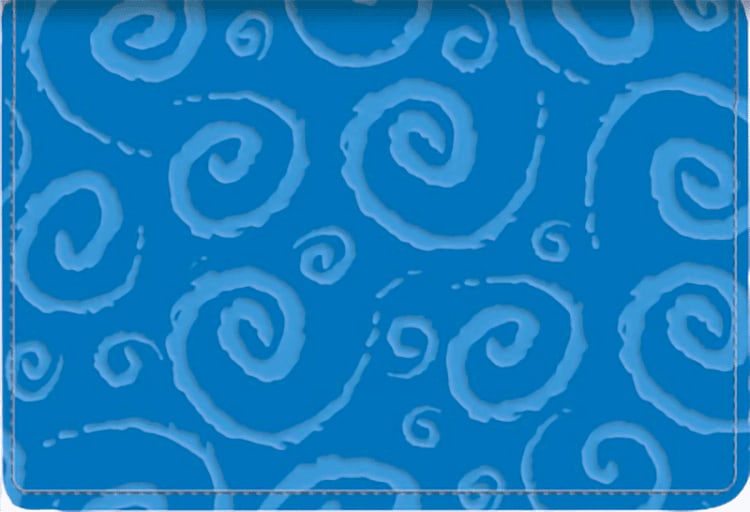 Swirls Fabric Top Stub Checkbook Cover - click to view larger image