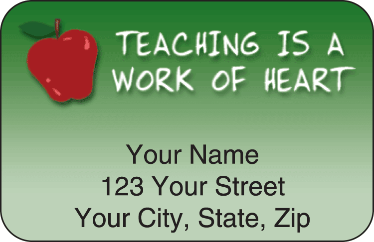 teachers address labels - click to preview