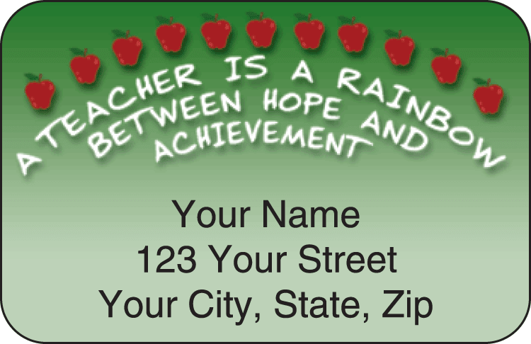 teachers address labels - click to preview