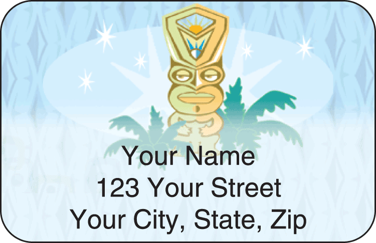 tiki address labels - click to preview