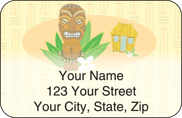 tiki address labels - click to preview