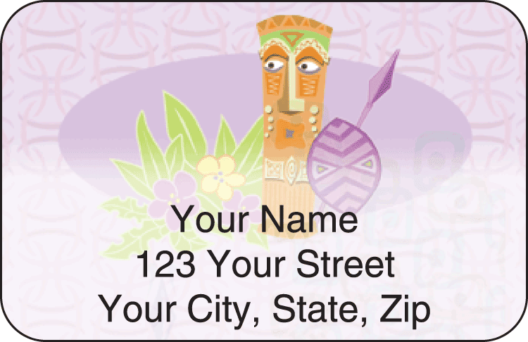 tiki address labels - click to preview