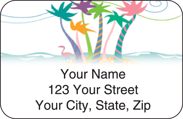 tropical moods address labels - click to preview