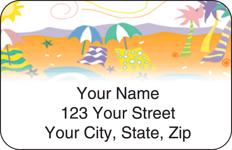 tropical moods address labels - click to preview