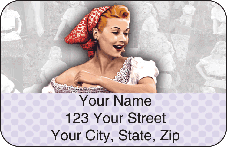 vintage lucy address labels - click to preview