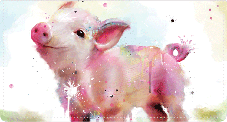 Watercolor Farm Checkbook Cover - click to view larger image