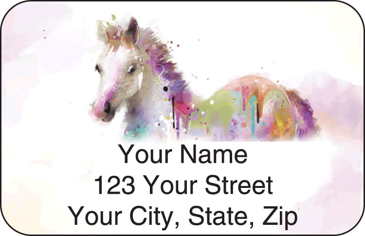 watercolor farm address labels - click to preview