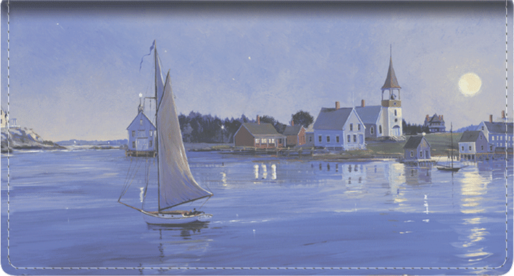 Water's Edge Fabric Checkbook Cover