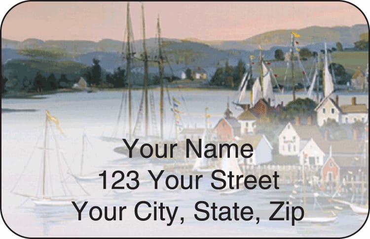 water's edge address labels - click to preview