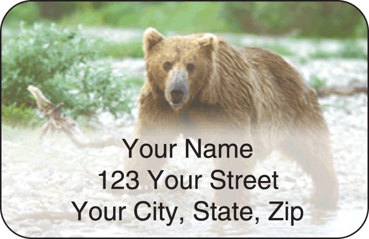 Enlarged view of wildlife address labels