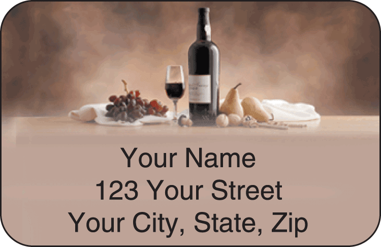 wine lover address labels - click to preview