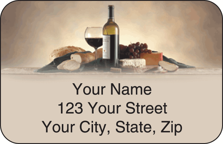 wine lover address labels - click to preview