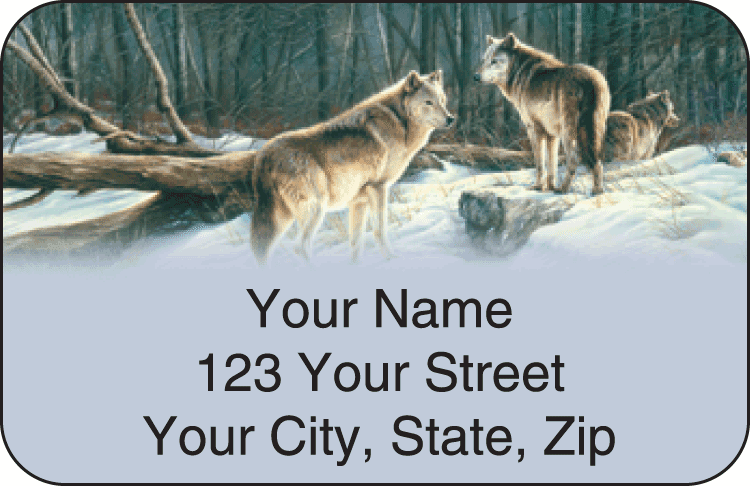 wolves address labels - click to preview