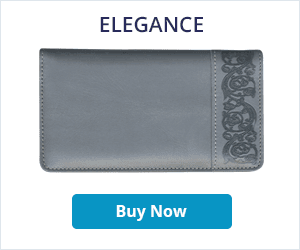 Elegance Leather Checkbook Cover