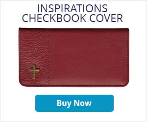 Inspirations Leather Checkbook Cover