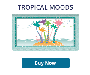 Tropical Moods Leather Checkbook Cover