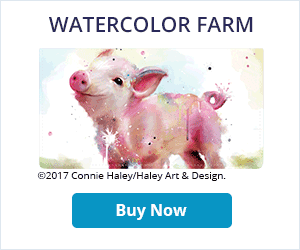 Watercolor Farm Checkbook Cover