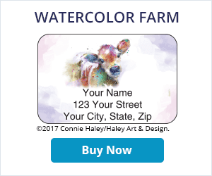 Watercolor Farm Address Labels