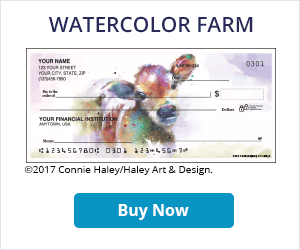 Watercolor Farm Checks