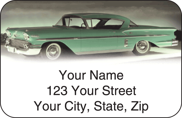 &#039;50s Chevy Address Labels