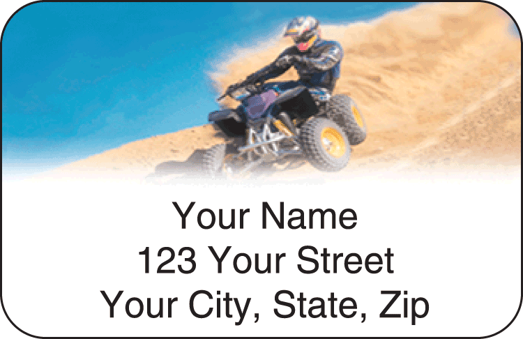 ATV Dirt Wheels Address Labels