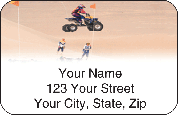 ATV Dirt Wheels Address Labels