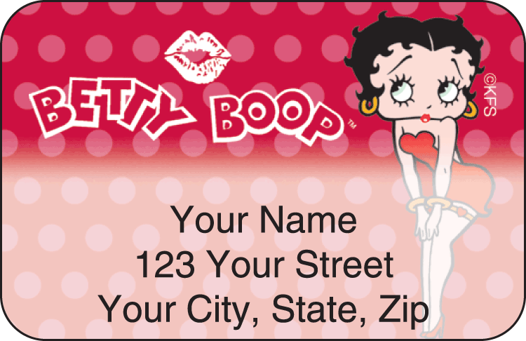 Betty Boop Charm Address Labels