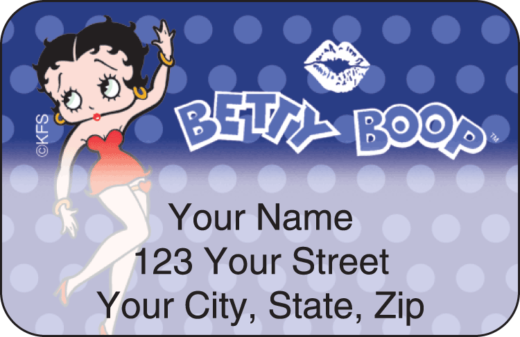 Betty Boop Charm Address Labels