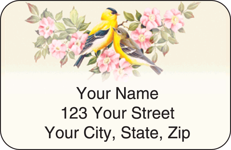 Birds & Blossoms Address Labels