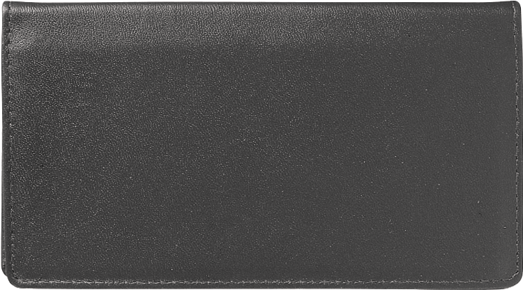 Black Leather Checkbook Cover