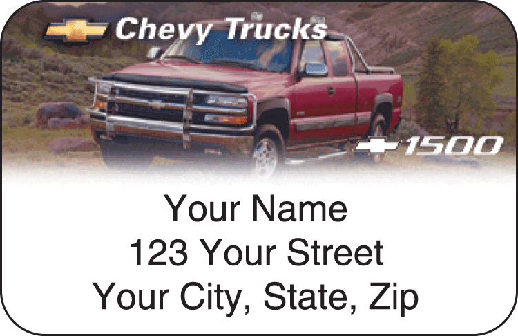 Chevy Trucks Address Labels