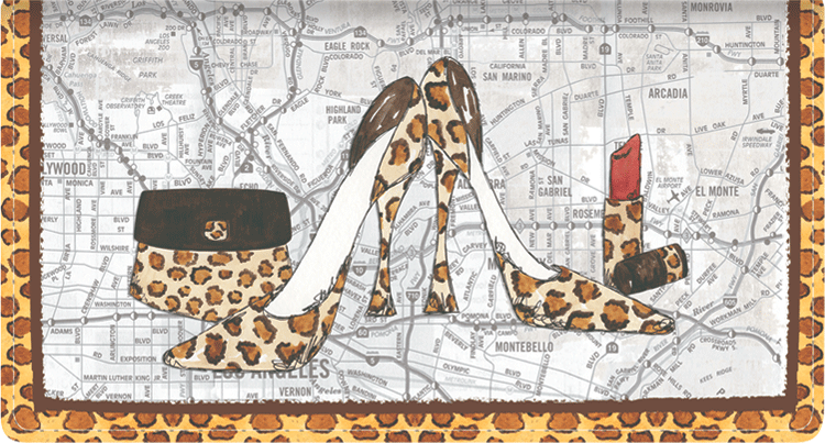 Concrete Jungle Leather Checkbook Cover