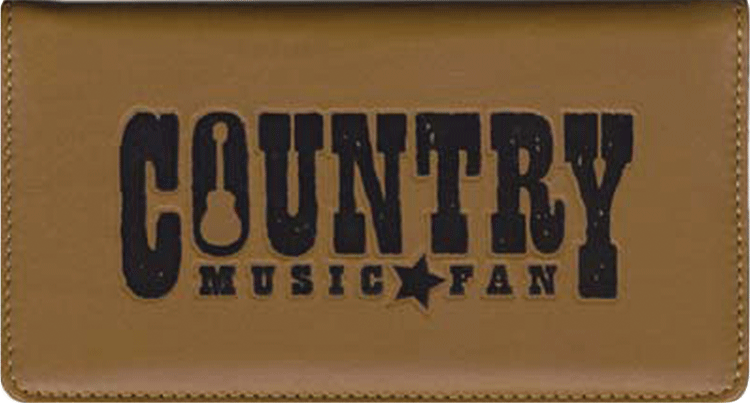 Country Music Leather Checkbook Cover