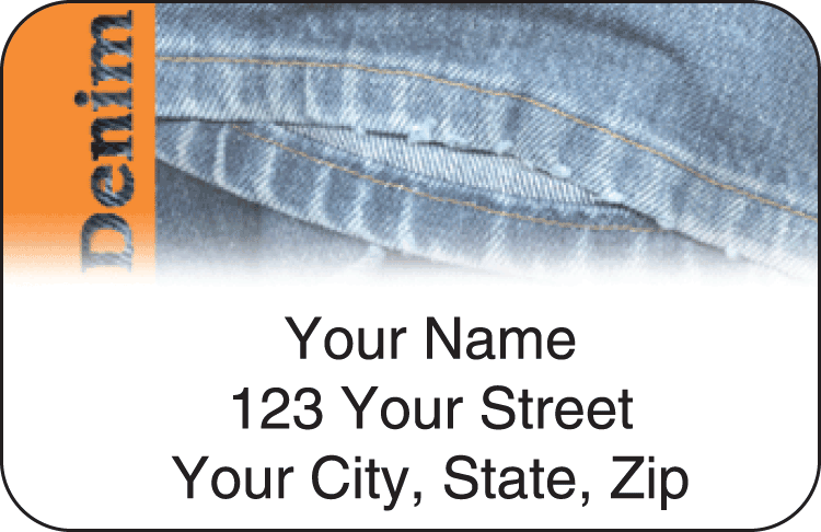 Denim Address Labels