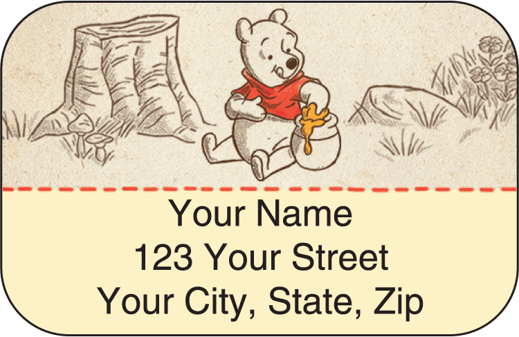 Disney Pooh &amp; Friends Address Labels